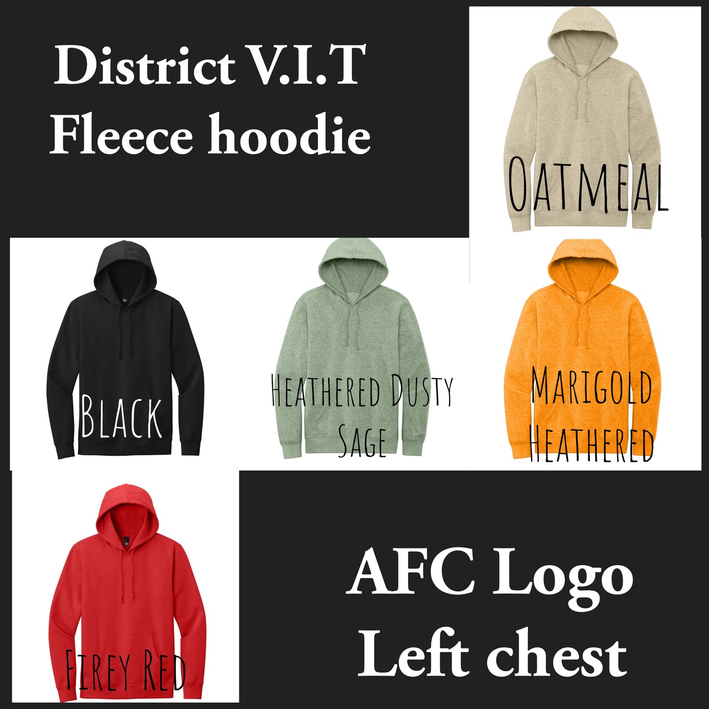 District® V.I.T.™ Fleece Unisex Hoodie with AFC logo
