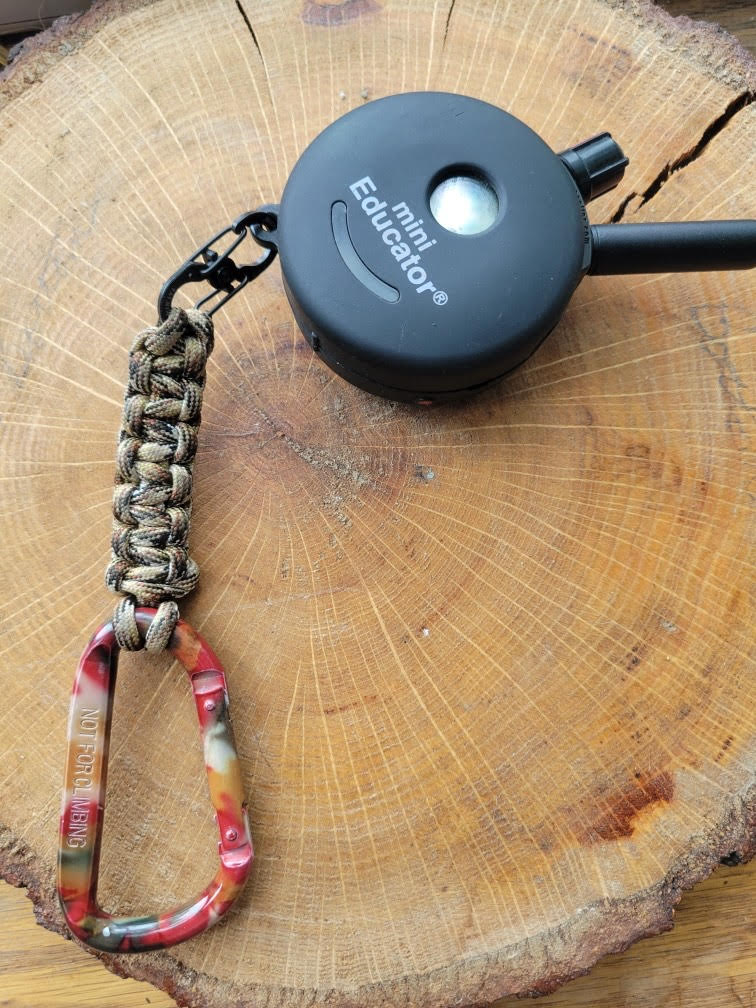 Paracord and carabiner clips for Educator