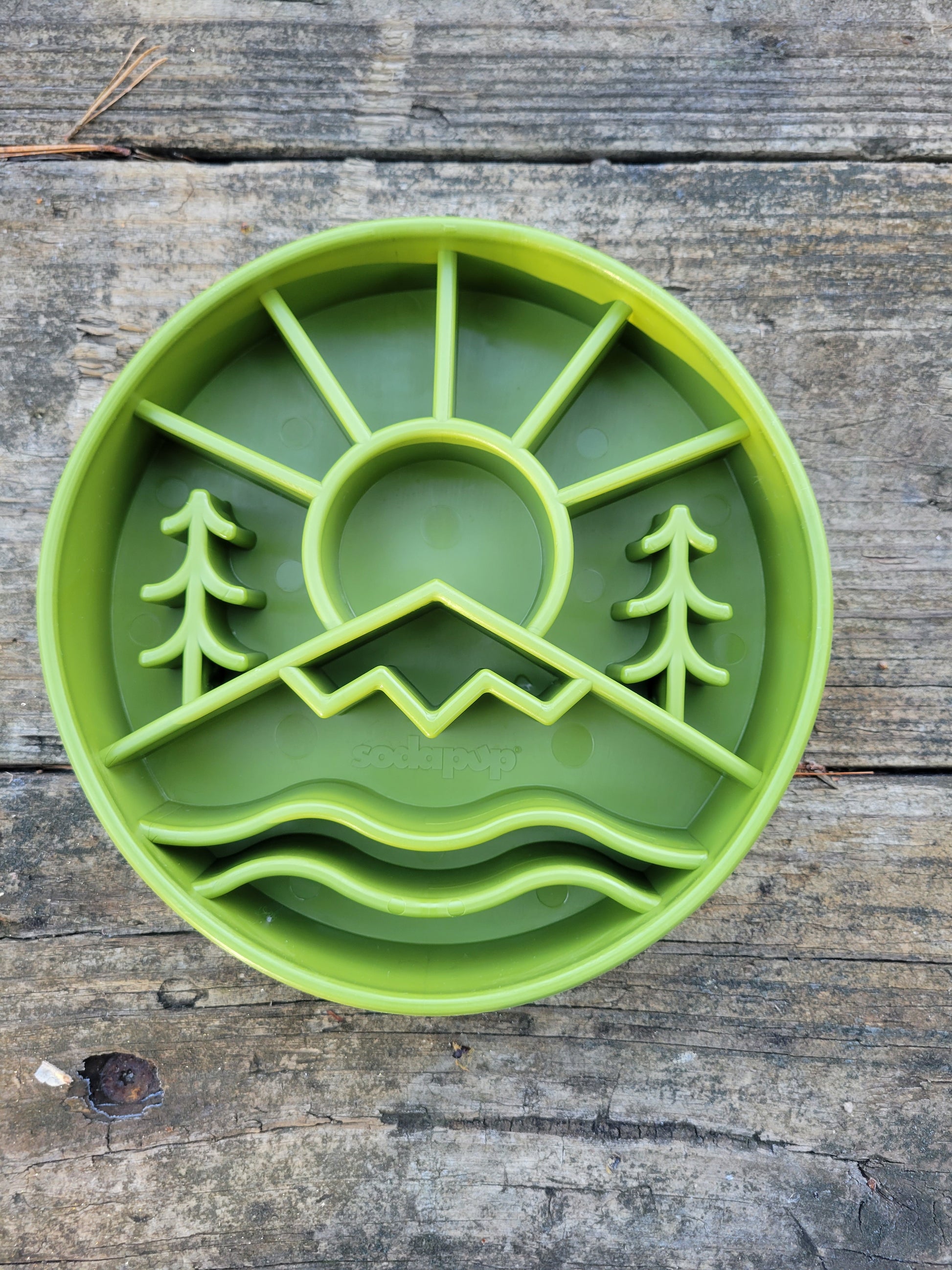 SodaPup Great Outdoors Slow Feeder Bowl - Green